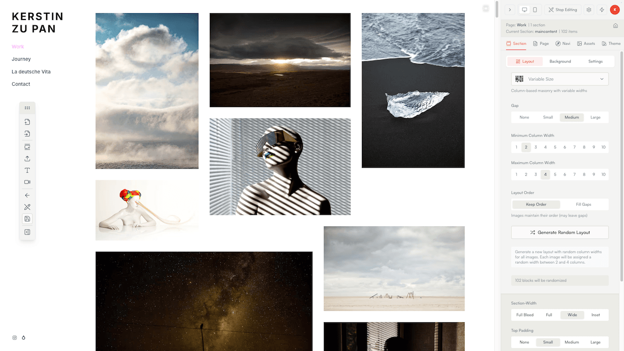 New Salon Editor Interface